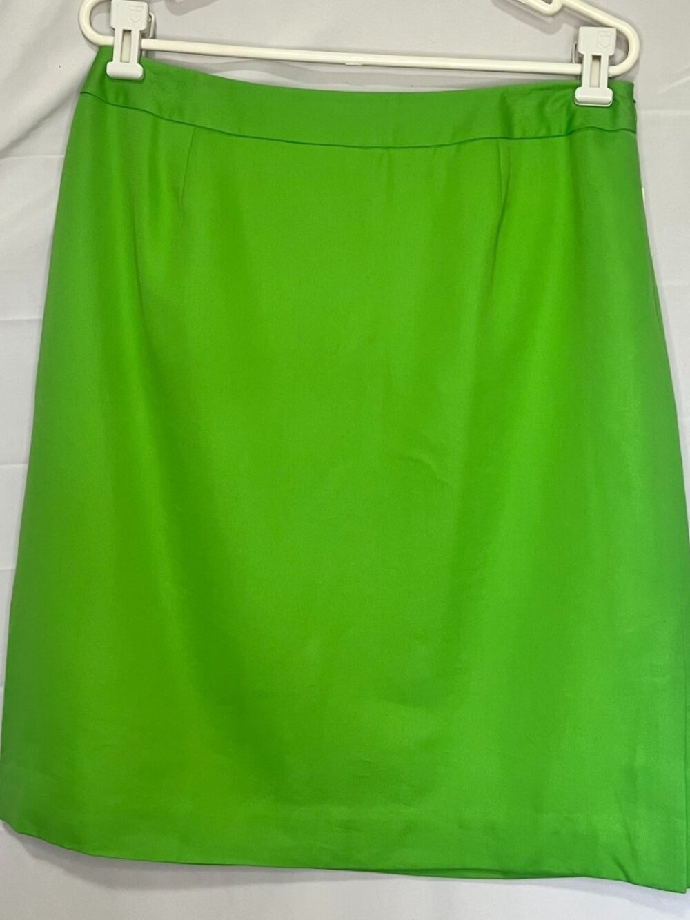 NWT Pendleton Skirt Women's Lime Green A Line Midi Lined Silk Cotton Size 12